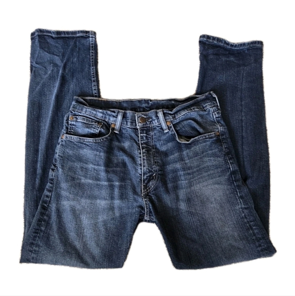 Levis 505 Jeans Mens 32x32 Blue Regular Fit Straight Leg Medium Wash Denim Pants